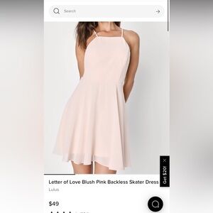 Lulus small pink skater dress